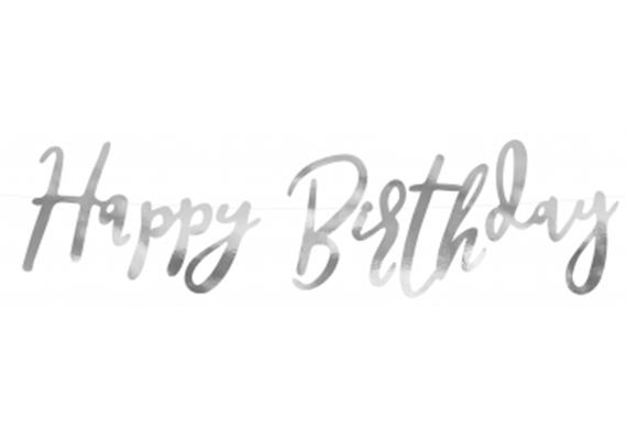 Happy Birthday Kurzgirlande silber | Bild 1