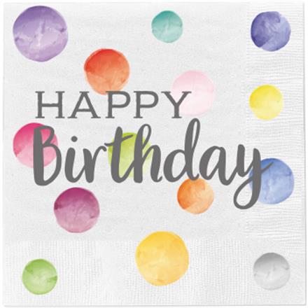 Happy Birthday Punkte Servietten