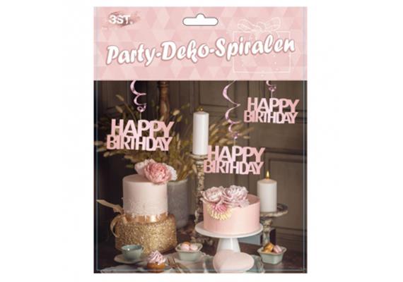 Happy Birthday rosa Hängedekoration