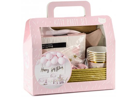 Happy Birthday rosa Partyset | Bild 1