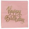 Happy Birthday Serviette (gold-rosa)