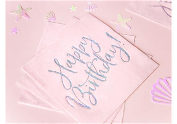Happy Birthday Serviette (rosa) | Bild 2