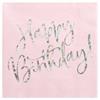 Happy Birthday Serviette (rosa)