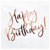 Happy Birthday Serviette (roségold)