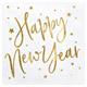 Happy New Year Serviette (weiss)