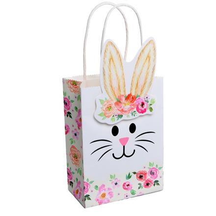 Hase Blumenkranz Geschenktasche (S)