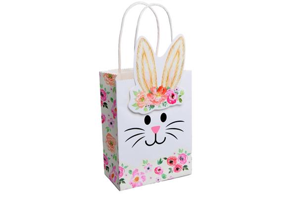 Hase Blumenkranz Geschenktasche (S)
