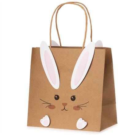 Hase Kraftpapier Geschenktasche (S)