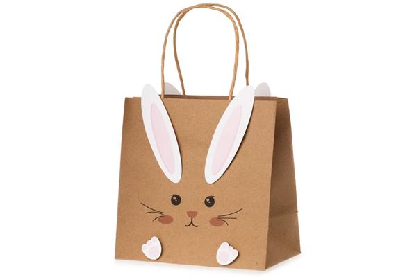 Hase Kraftpapier Geschenktasche (S)