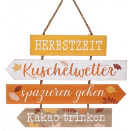 Herbstzeit Kuschelwetter Holzschild