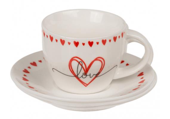 Herz Espresso Tassen Set | Bild 2