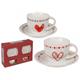 Herz Espresso Tassen Set