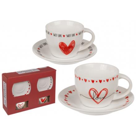 Herz Espresso Tassen Set