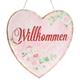Herz Willkommen Metallschild
