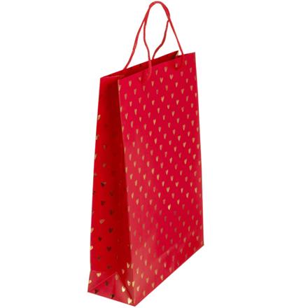 Herzen rot Geschenktasche (L)