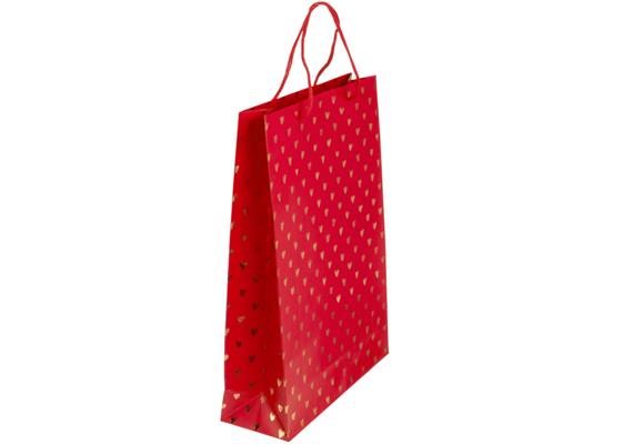 Herzen rot Geschenktasche (L)