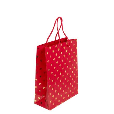 Herzen rot Geschenktasche (M)