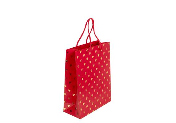 Herzen rot Geschenktasche (M)