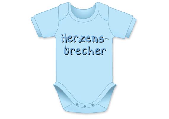 Herzensbrecher hellblau Body - Grösse 74/80