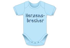 Herzensbrecher hellblau Body - Grösse 74/80