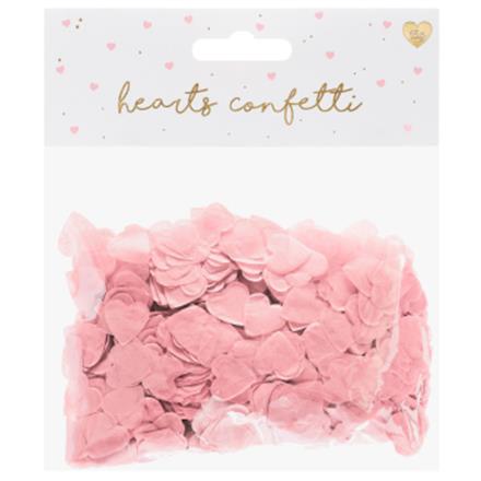Herzkonfetti rosa Seidenpapier