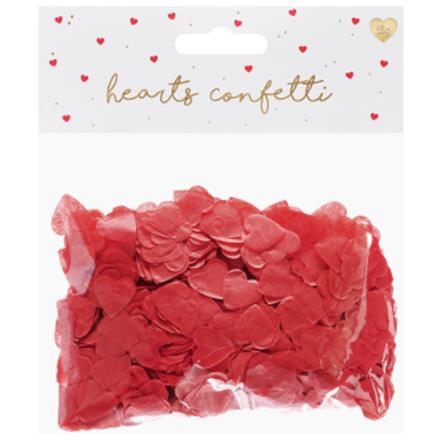 Herzkonfetti rot Seidenpapier