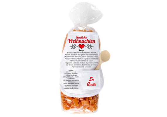 Herzliche Weihnachten Herz Pasta
