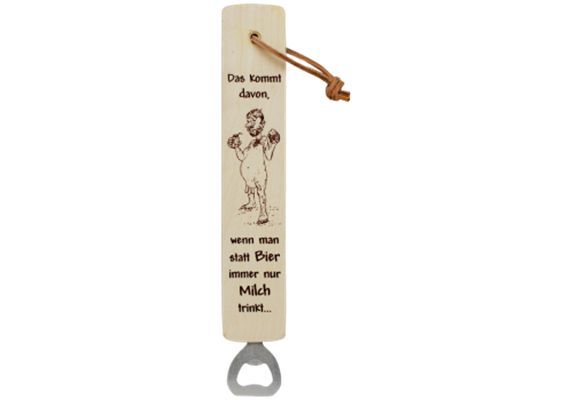 Holz-Flaschenöffner Bier & Milch