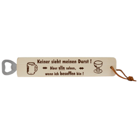 Holz-Flaschenöffner Durst & Besoffen