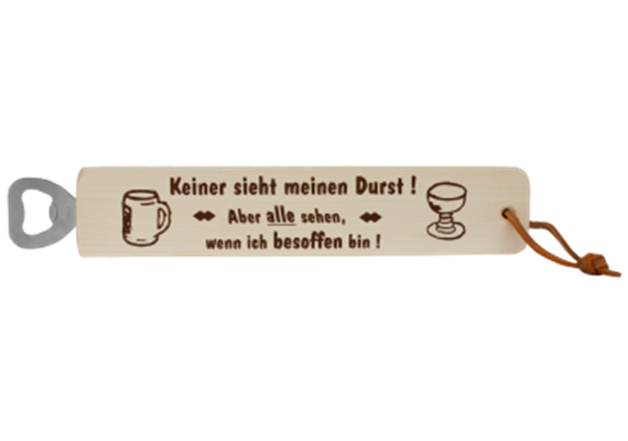 Holz-Flaschenöffner Durst & Besoffen