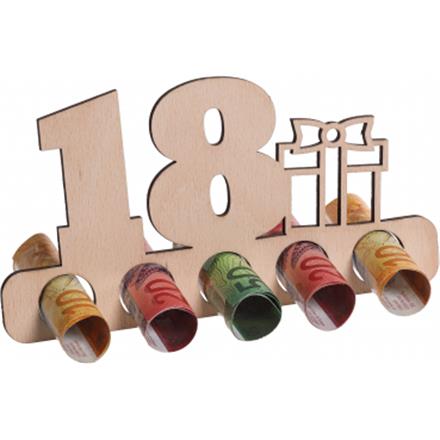 Holz Geldgeschenk 18. Geburtstag