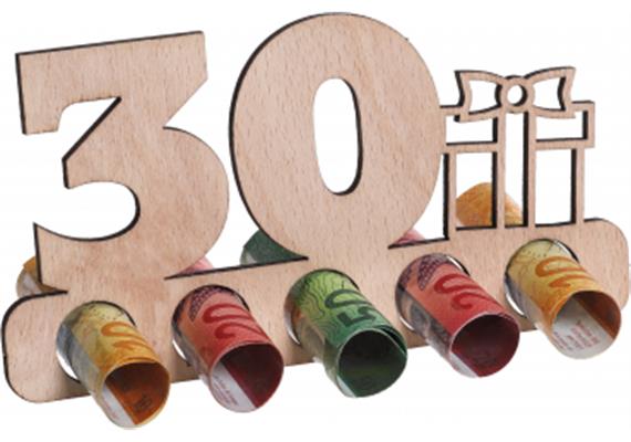 Holz Geldgeschenk 30. Geburtstag