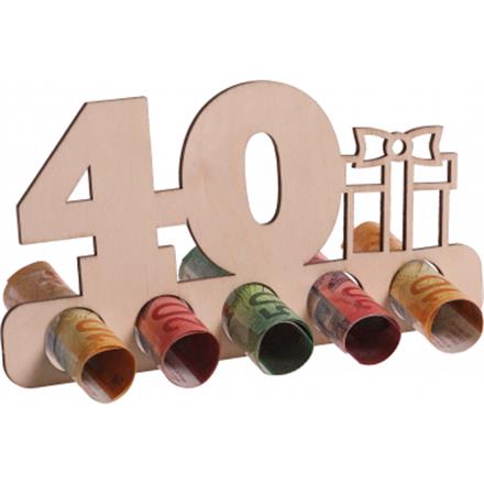 Holz Geldgeschenk 40. Geburtstag