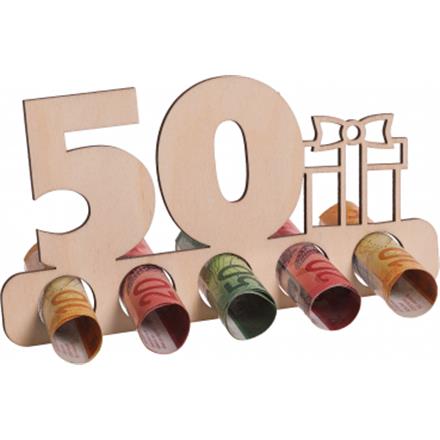 Holz Geldgeschenk 50. Geburtstag