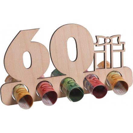 Holz Geldgeschenk 60. Geburtstag