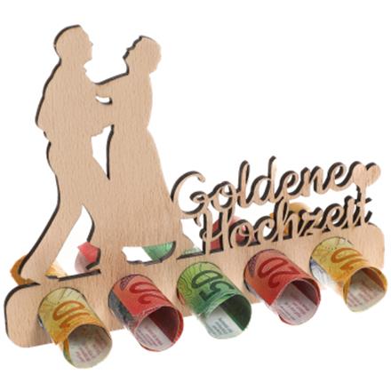 Holz Geldgeschenk Goldene Hochzeit