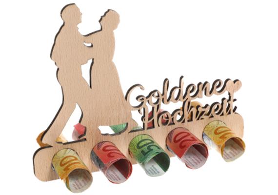 Holz Geldgeschenk Goldene Hochzeit