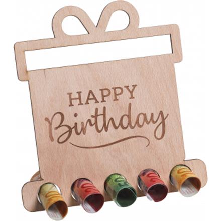 Holz Geldgeschenk Happy Birthday