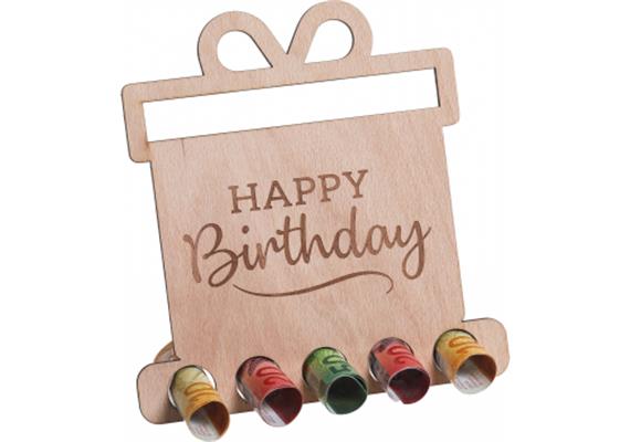 Holz Geldgeschenk Happy Birthday