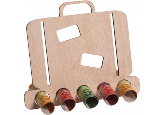 Holz Geldgeschenk Reisekoffer