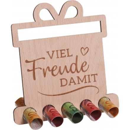 Holz Geldgeschenk Viel Freude