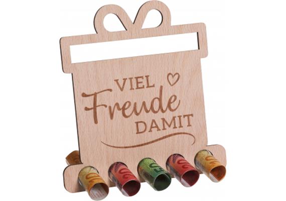 Holz Geldgeschenk Viel Freude