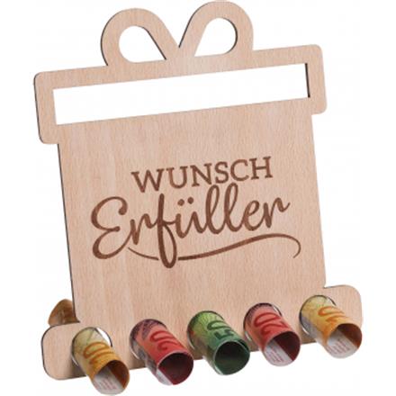 Holz Geldgeschenk Wunscherfüller