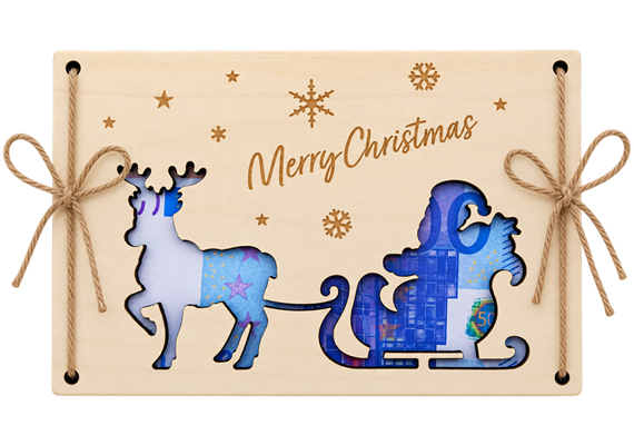 Holz Geldkarte Merry Christmas | Bild 1