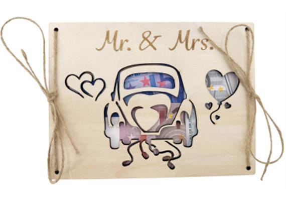 Holz Geldkarte Mr & Mrs | Bild 1