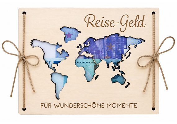 Holz Geldkarte Reisegeld | Bild 1