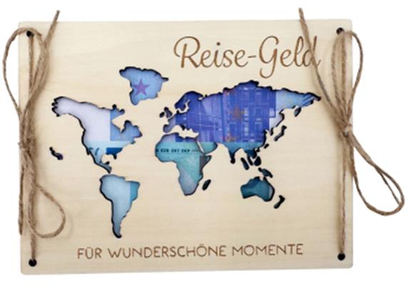 Holz Geldkarte Reisegeld | Bild 1