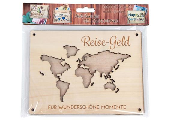 Holz Geldkarte Reisegeld | Bild 2