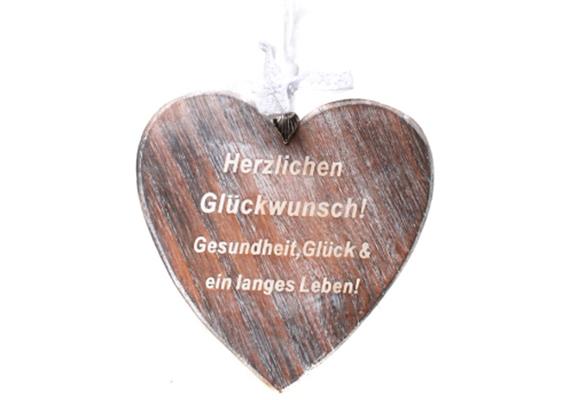 Holzherz Glückwunsch