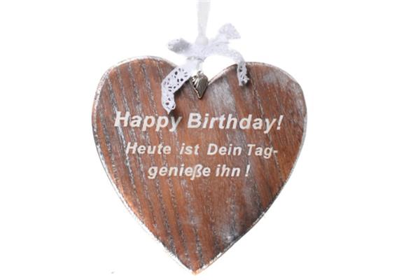 Holzherz Happy Birthday